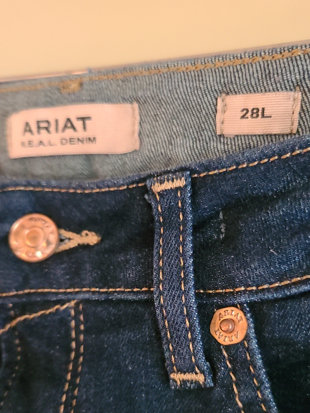 Ariat Real Denim High Rise Ballary Bootcut Jeans Dark Wash Cowgirl - Picture 5 of 17